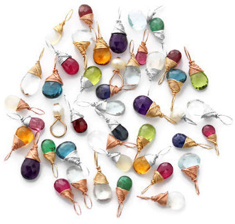 Birthstone and Initial Charm Necklaces by Jen Lesea