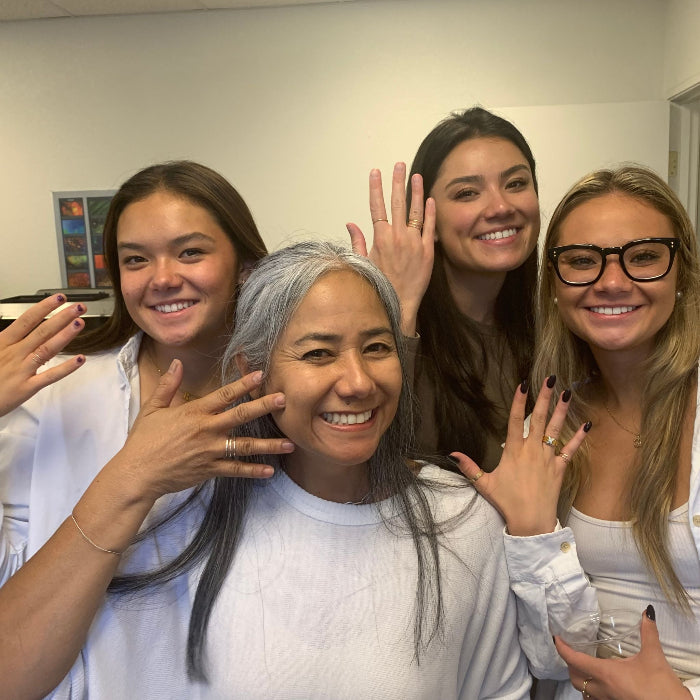 Family's wrap rings after class