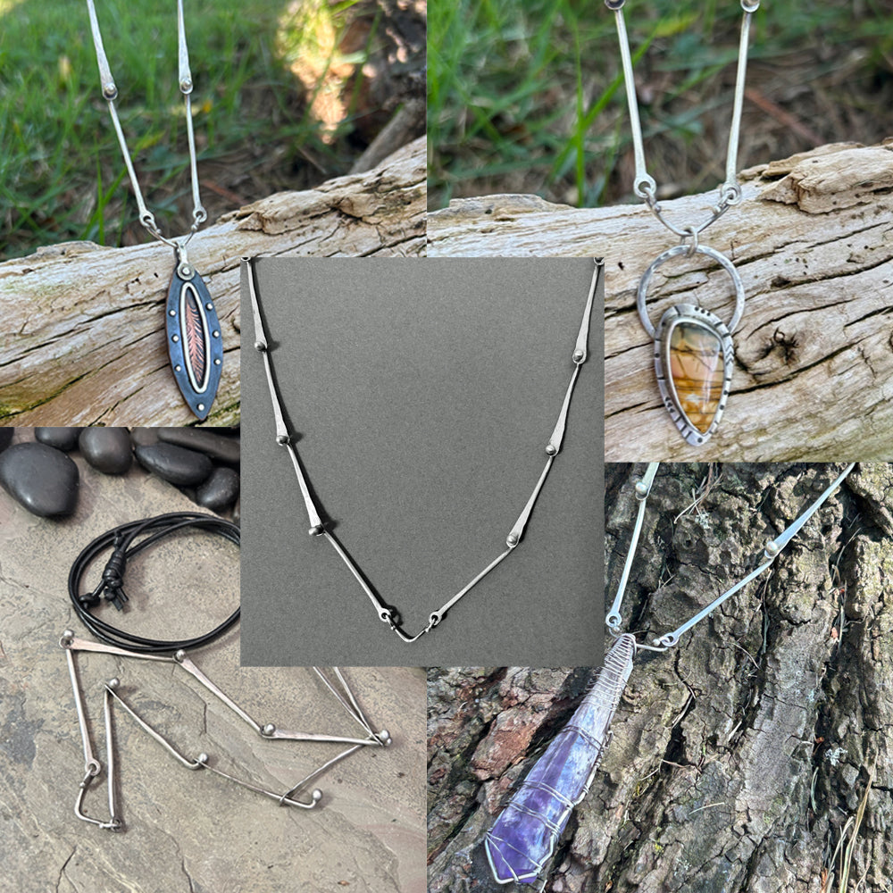 Modern Chain-making: Ball and Hammered Silver Necklace: September 19