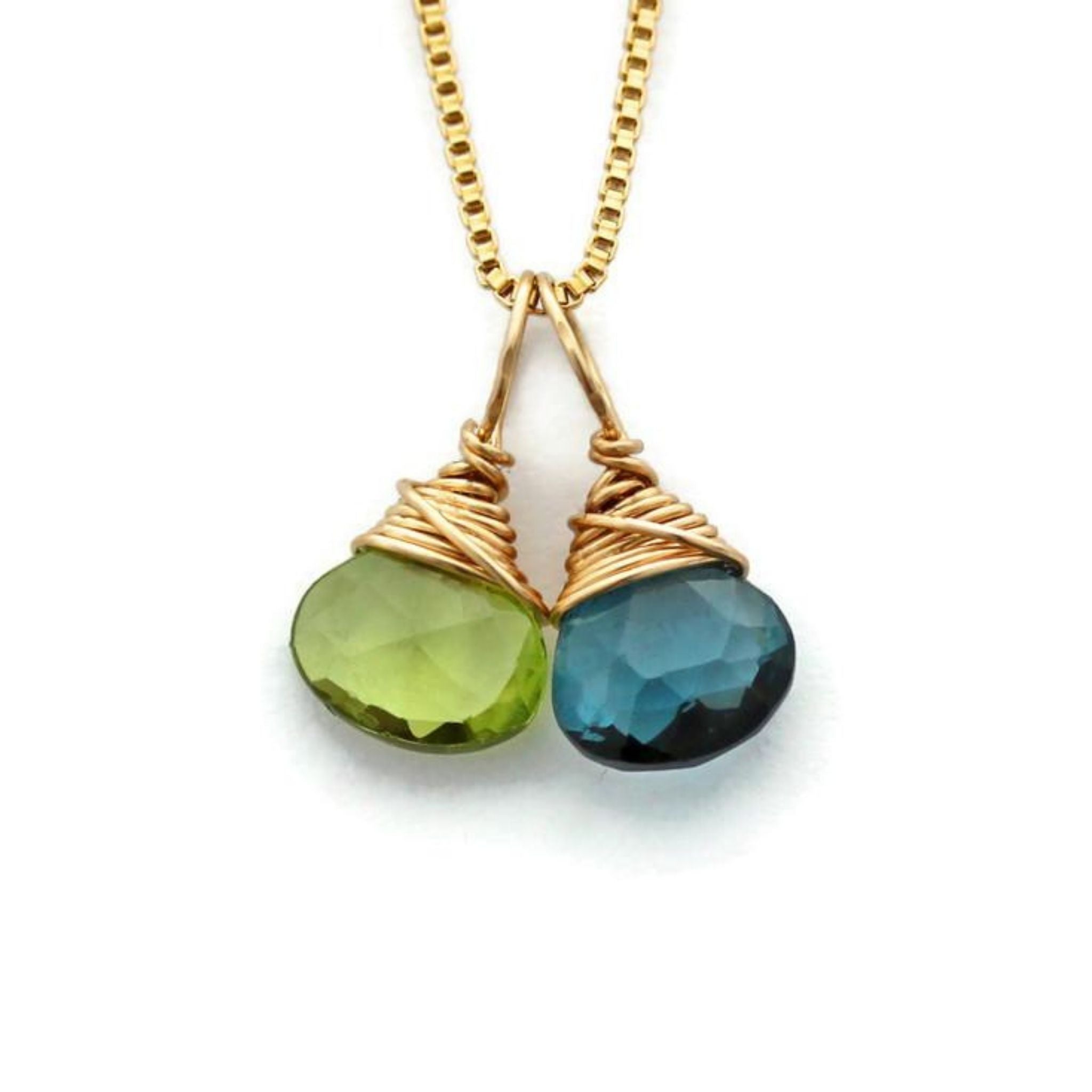 Birthstone and Initial Charm Necklaces by Jen Lesea