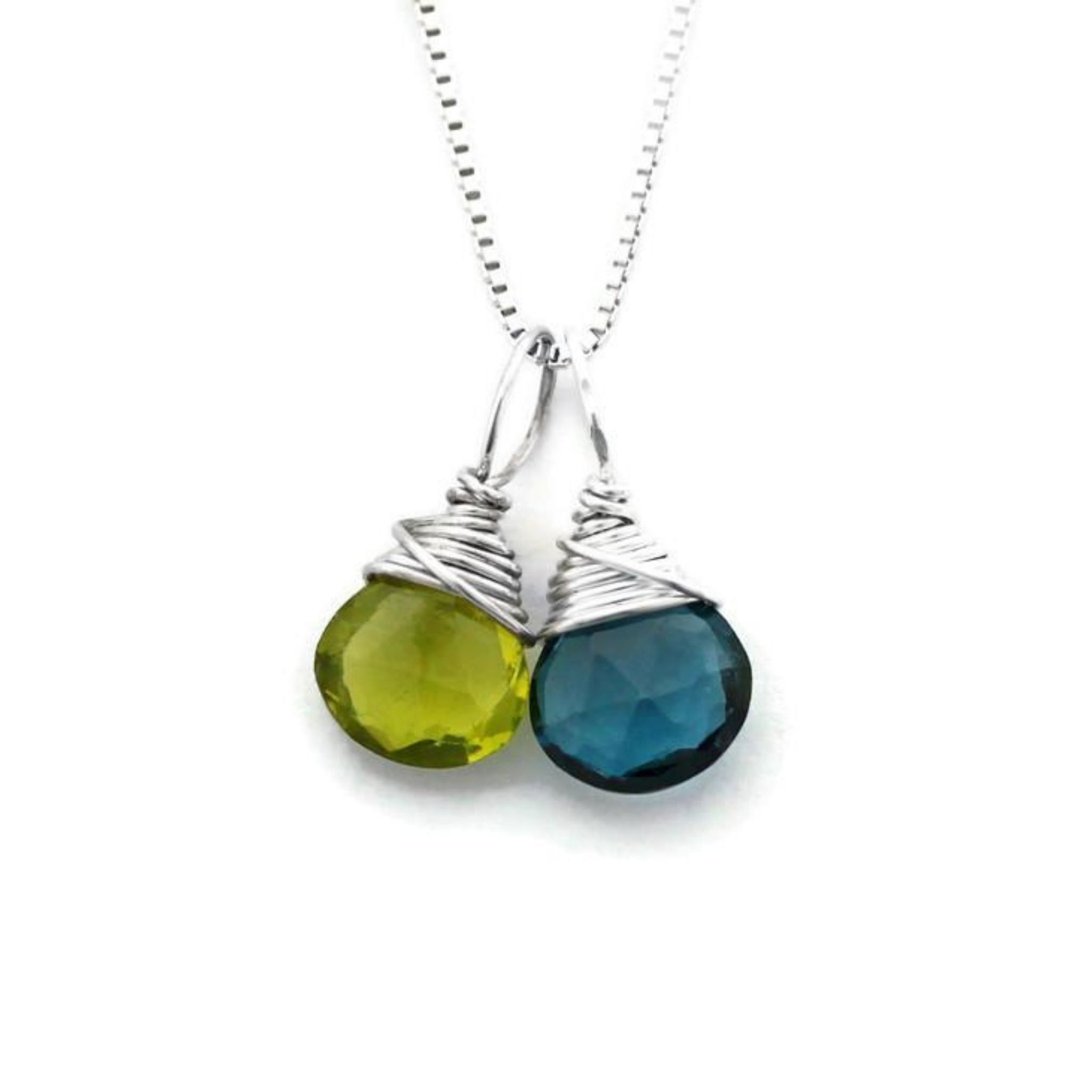 Birthstone and Initial Charm Necklaces by Jen Lesea