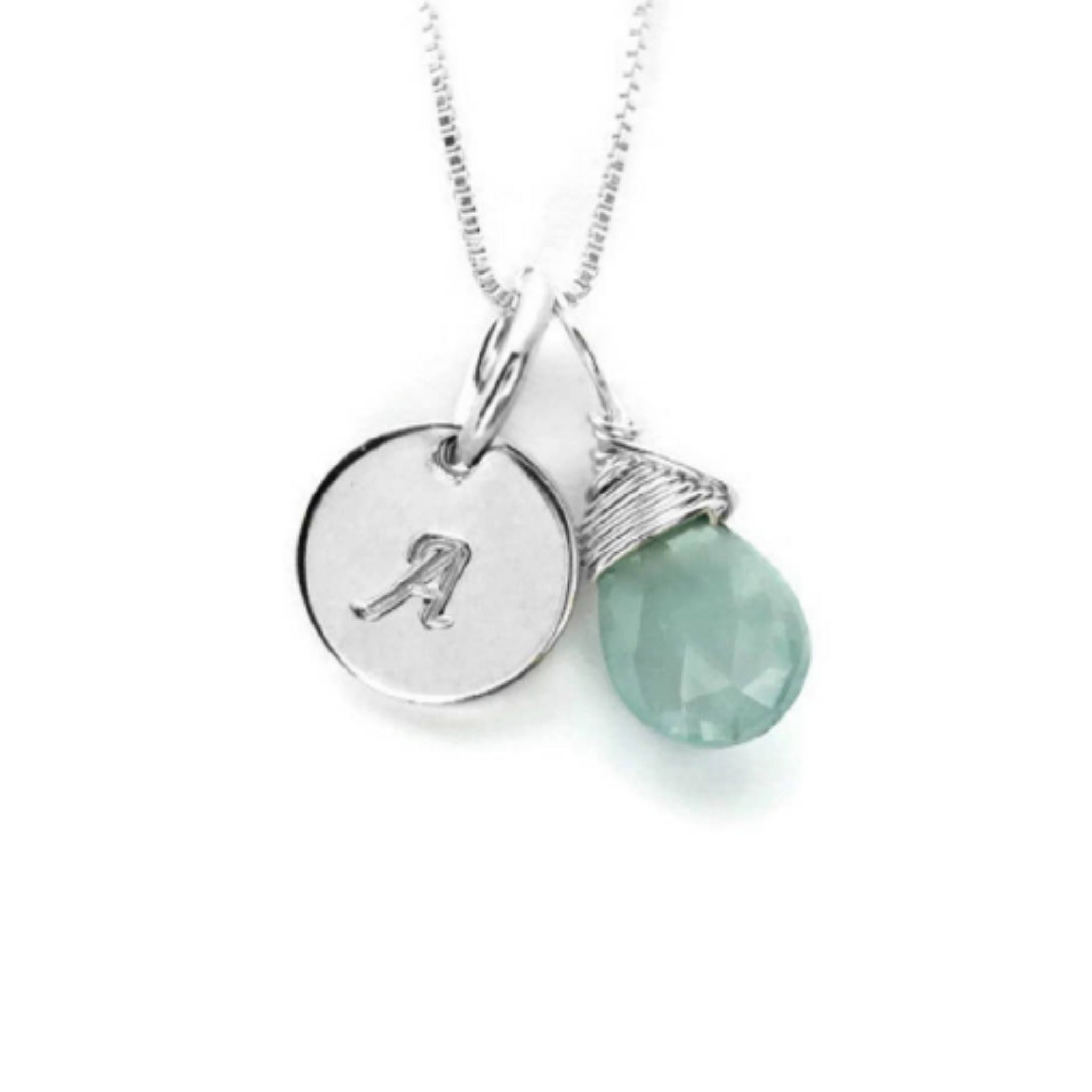 Birthstone and Initial Charm Necklaces by Jen Lesea