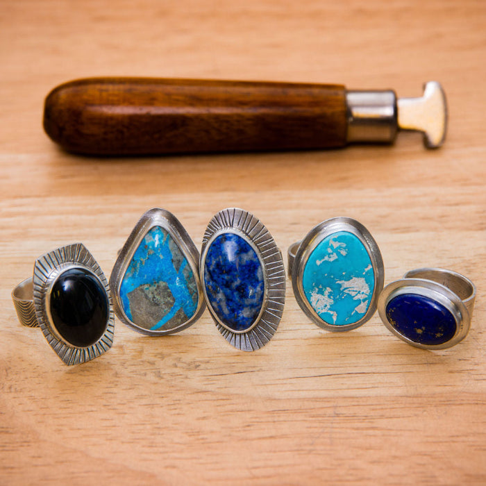 Stone silver ring jewelry class in Lafayette, CO