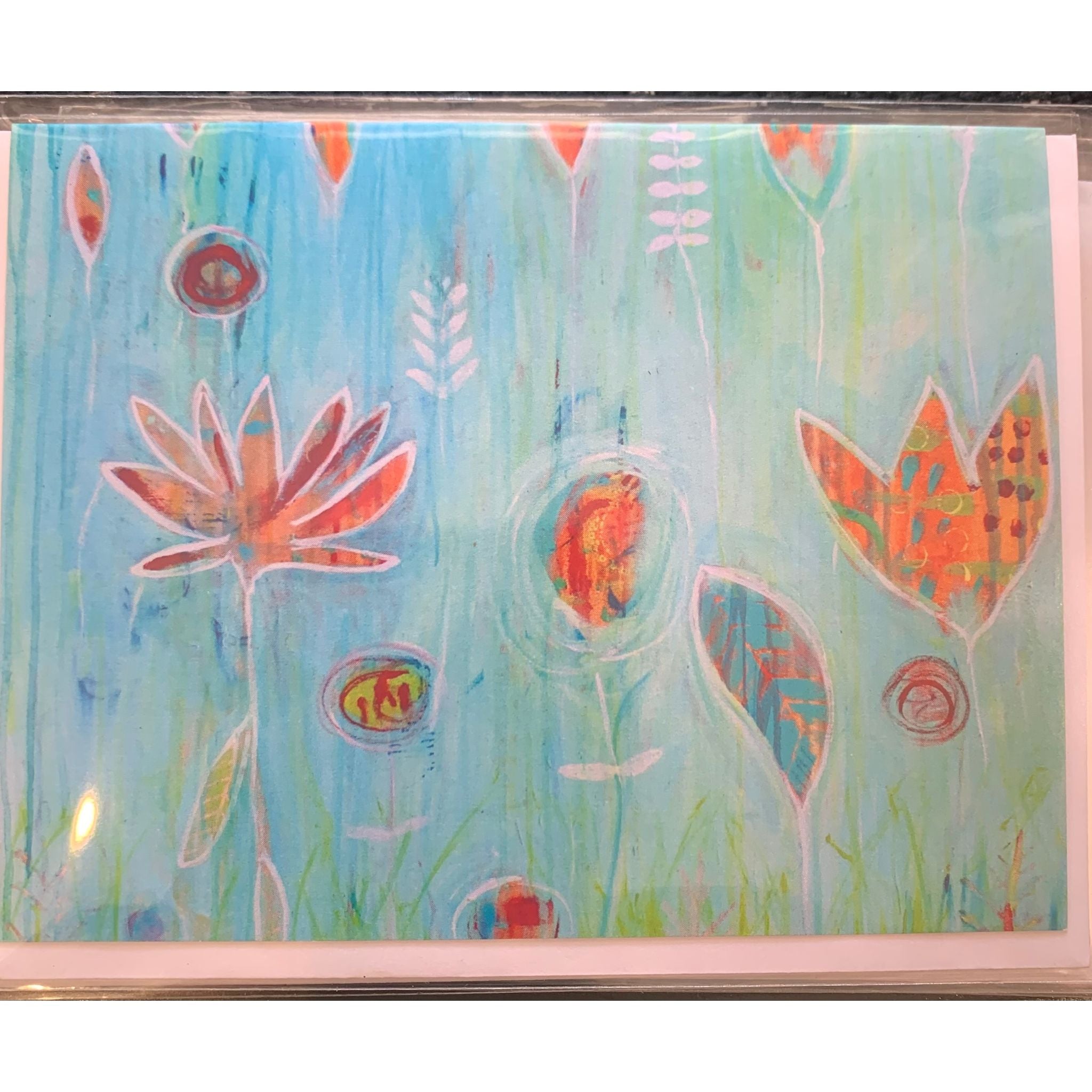 Abstract flower card