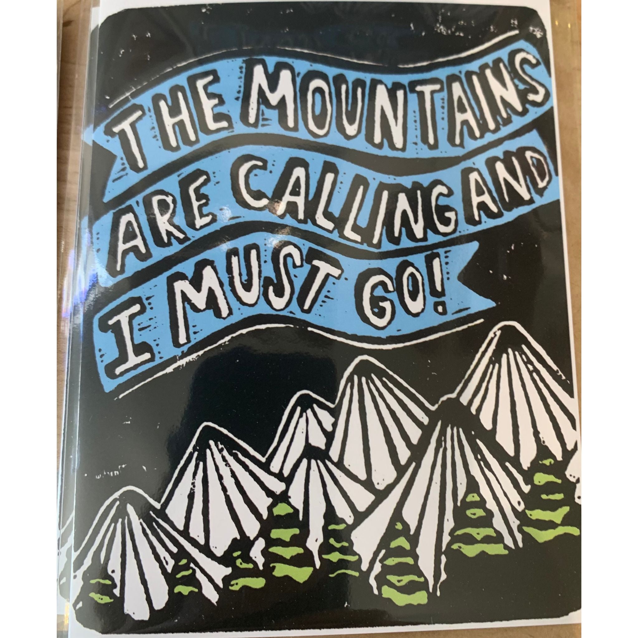 Mountains are calling card