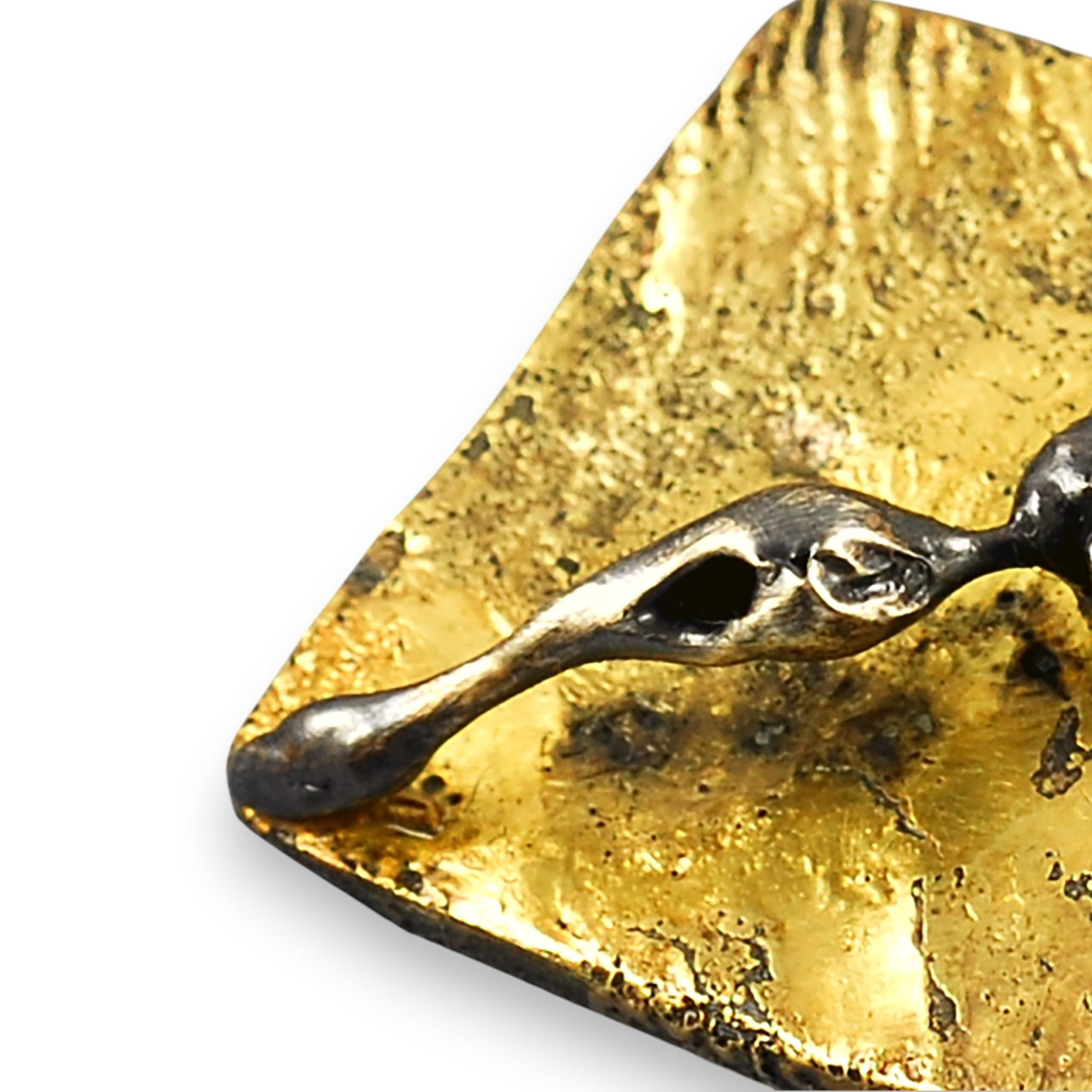 Gold and Steel Brooch by Bette Barnett