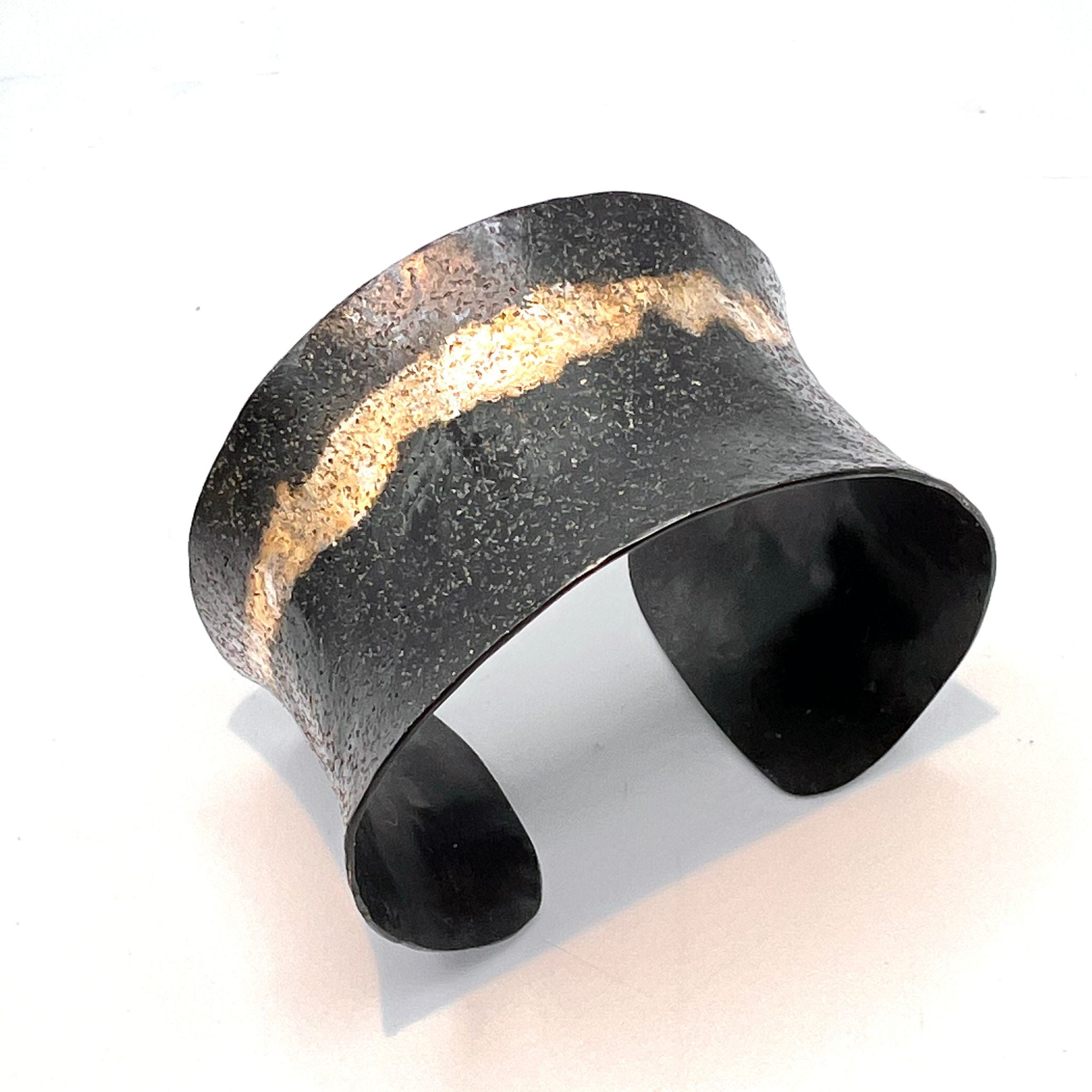 Gold and steel cuff bracelet Bette Barnett