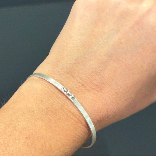 Dot Silver Cuff Bracelet: January 12 from 10:00-2:00 or 5:00-9:00