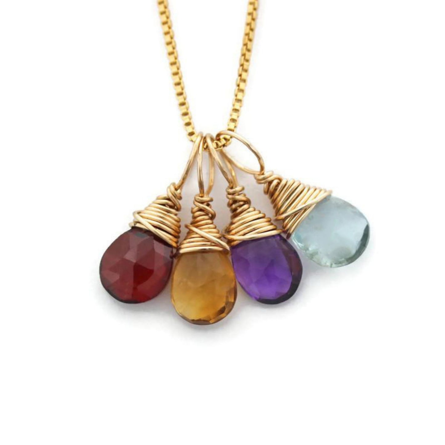 Birthstone and Initial Charm Necklaces by Jen Lesea