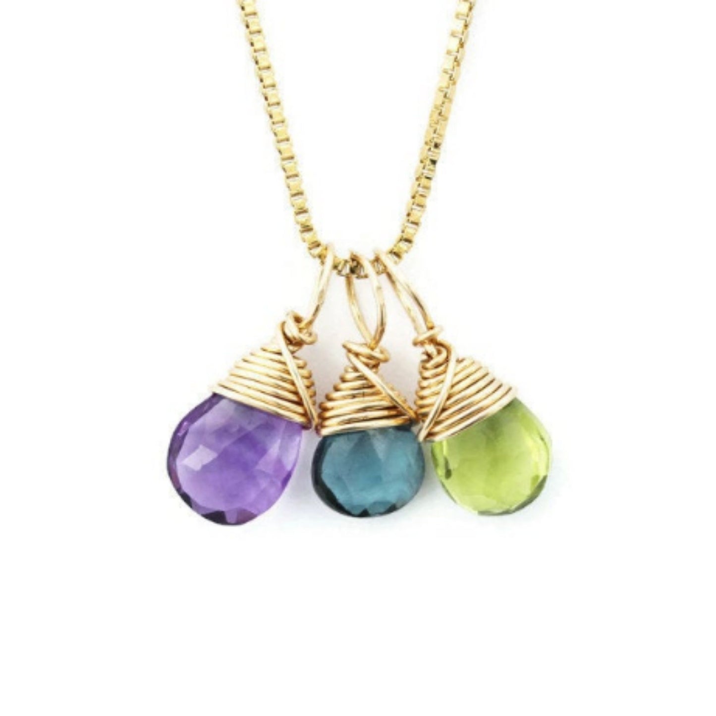 Birthstone and Initial Charm Necklaces by Jen Lesea