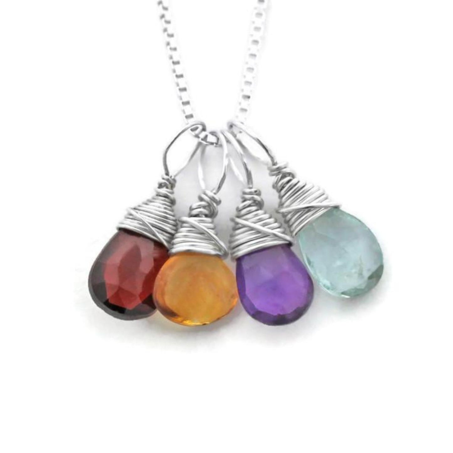 Birthstone and Initial Charm Necklaces by Jen Lesea