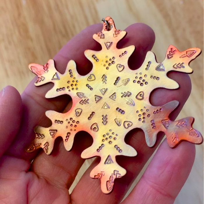 Heat-Patina Copper Holiday Ornaments: December 21 from 2:00-4:00
