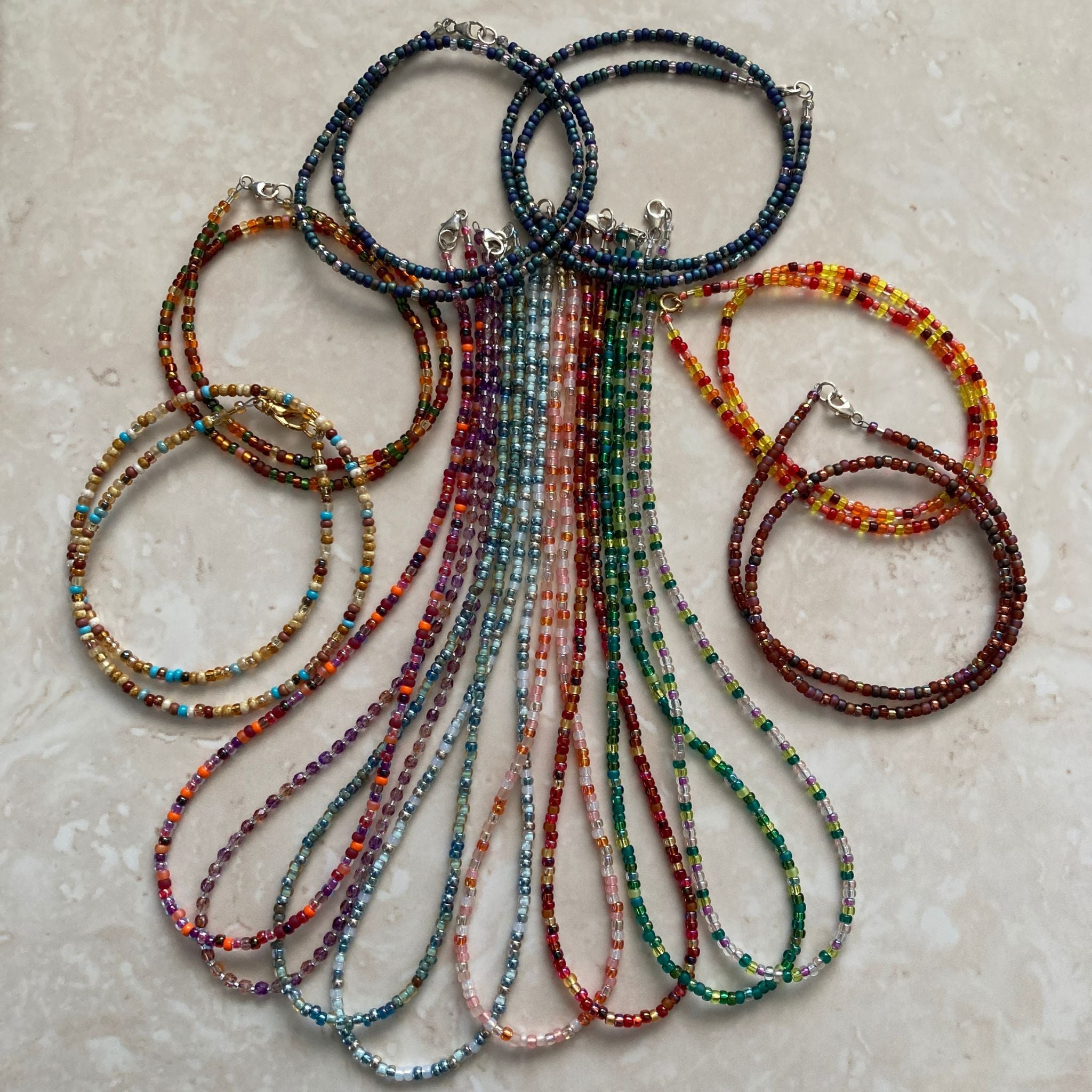 Seed Bead Layered Necklaces (ages 10+): April 12, 12:00-2:00.