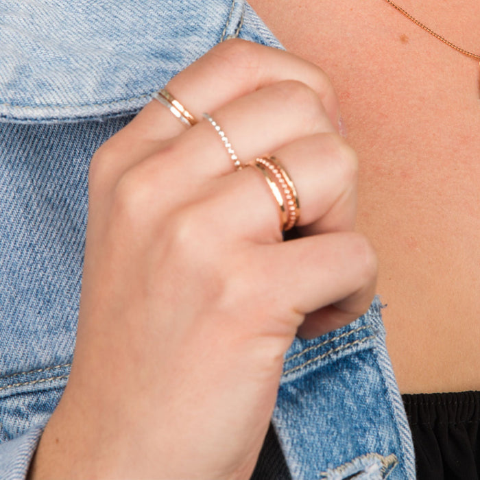 Stacking ring jewelry class in Lafayette, CO.